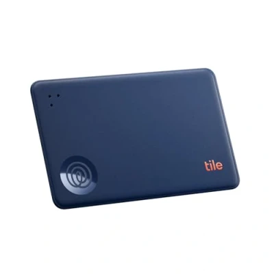 Image de Tile by Life360 Slim Détecteur de portefeuille, tracker Bluetooth et localisateur d&#039;objets pour étiquette bagage, passeport autres. Compatible avec iOS &amp; Android. Lot 1 (Navy Blaze)