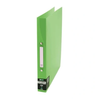 Afbeelding van D.RECT 2200 stuks ringmappen PP kunststof omslag A4 rugbreedte 35 mm 2 ringen groen transparant