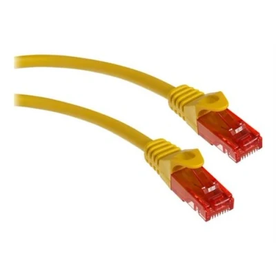 Image de Maclean MCTV 303 Y Cordon de raccordement RJ 45 (M) pour 3 m UTP CAT 6 sans crochet, extérieur, intérieur, moulé jaune