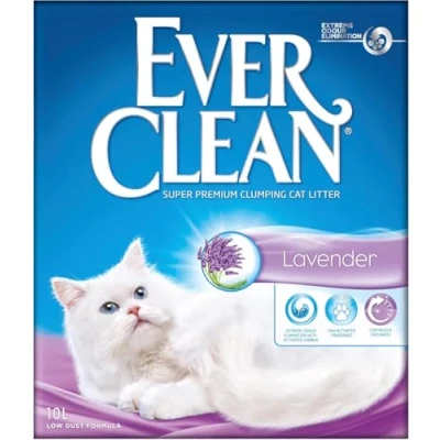 Afbeelding van 2x10L Lavendel Ever Clean Katttenbakvulling Klonterend