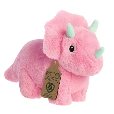 Afbeelding van Aurora Knuffel Eco Nation Triceratops Junior 20 Cm Pluche Roze
