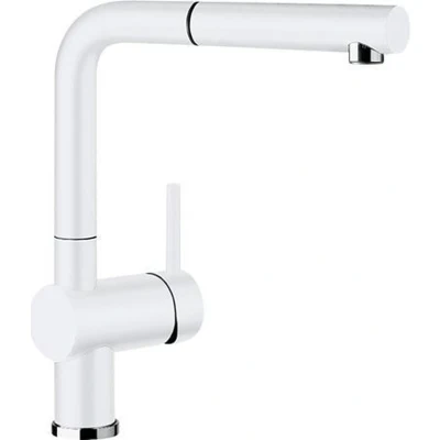 Afbeelding van Blanco Keukenkraan LINUS S silgraniet wit met uittrekbare uitloop 516692