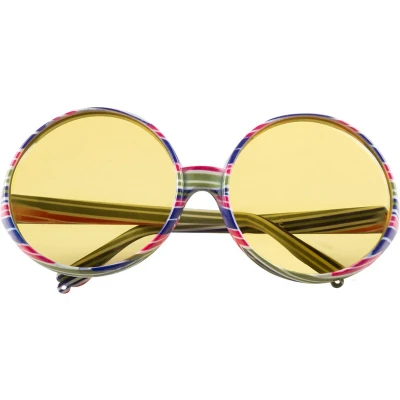 Afbeelding van Boland Partybril Tammy Multi Volwassenen 60&#039;s &amp; 70&#039;s Hippies Flower Power Hippie