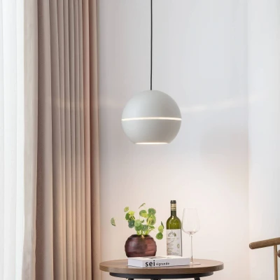Afbeelding van Lucande hanglamp 1licht Aluminium H: 27 cm E27 lichtgrijs, wit