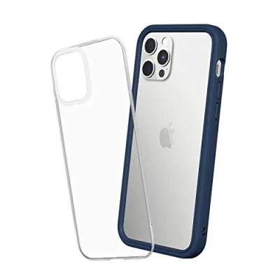 Afbeelding van RHINOSHIELD Modular Case Compatible with [iPhone 12/12 Pro] Mod NX Customizable Shock Absorbent Heavy Duty Protective Cover 3.5M / 11ft Drop Protection Navy Blue