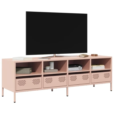 Afbeelding van vidaXL Tv meubel 135x39x43,5 cm koudgewalst staal roze