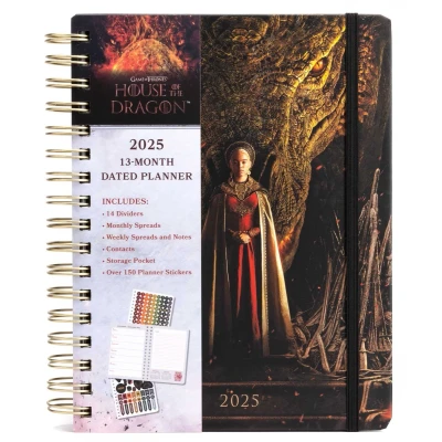 Afbeelding van 2025 House of the Dragon 13 Month Weekly Planner