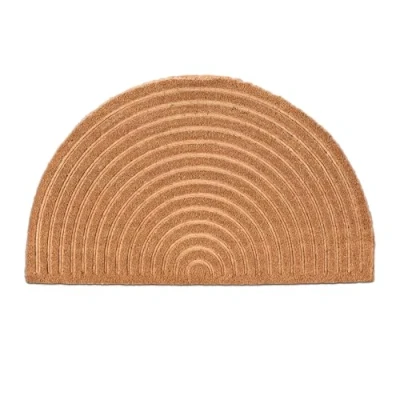 Afbeelding van deurmat kokos 75 x 45 cm halfrond antislip binnen buiten