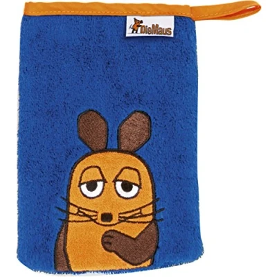 Image de Playshoes souris washcloth 20 cm bleu foncé