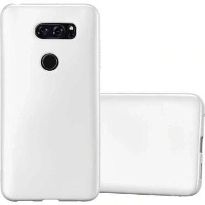 Afbeelding van Cadorabo Hoesje geschikt voor LG V30 / V30+ V30S V30S+ in METALLIC ZILVER Beschermhoes gemaakt van flexibel TPU silicone Case Cover