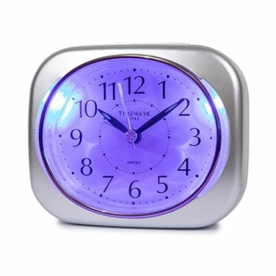 Afbeelding van Analoge alarmklok Timemark 10 x 8,5 4 cm Zilverkleurig Klassiek