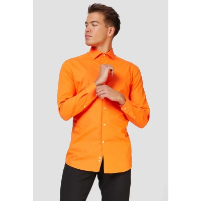 Afbeelding van Opposuits Overhemd, Heren, Maat: Large, Orange