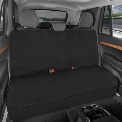 Image de BDK Motor Trend AquaShield Housse de banquette arrière imperméable en néoprène rembourré pour siège voiture Idéal enfants et chiens Design universel voiture, camion, fourgonnette VUS Noir