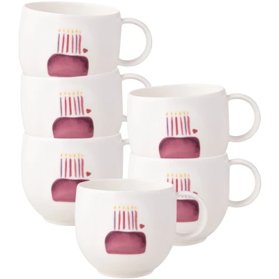 Afbeelding van Villeroy &amp; Boch With Love Mok Happy Birthday, Set van 6