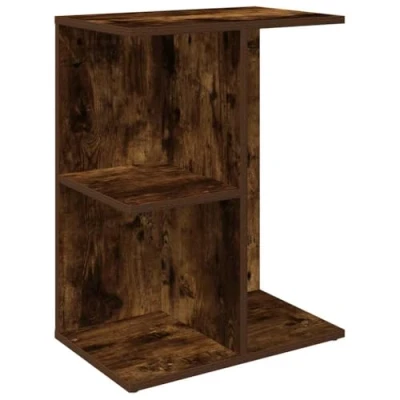 Afbeelding van vidaXL Nachtkastje 46,5x29x61 cm bewerkt hout gerookt eikenkleurig