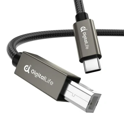 Afbeelding van DigitalLife U2CM BM 1.8M USB Type C naar B MIDI Converter Interface voor muziekinstrumenten