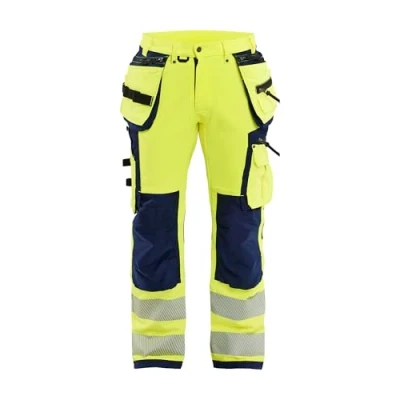 Afbeelding van Blaklader High Vis werkbroek met 4 weg stretch 1997 1642 Geel/Marineblauw D88