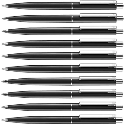 Afbeelding van allpremio Balpen, zwart, 50 stuks, zwarte inkt, lijndikte: M, onuitwisbare inkt volgens ISO 12757 2, met metalen clip, navulbaar