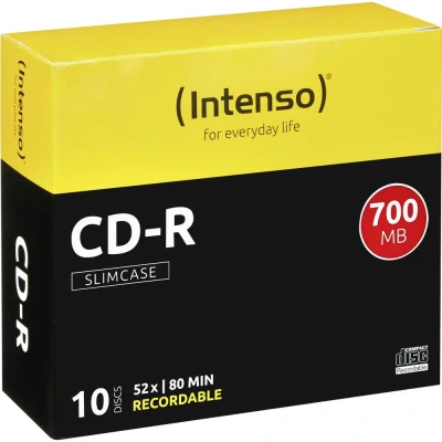 Afbeelding van Intenso 1001622 CD R 80 disc 700 MB 10 stuk(s) Slimcase