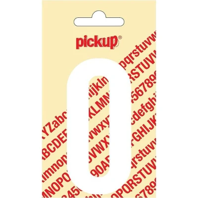Afbeelding van Plakcijfer Nobel 90 mm wit 0 Pickup