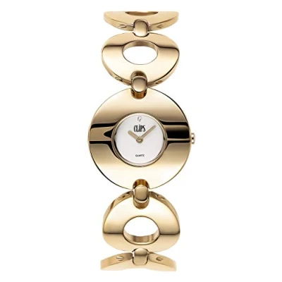 Afbeelding van Clips 553 4012 88 Horloge Staal Goudkleurig Ø 30 mm
