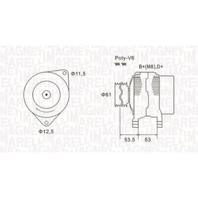 Afbeelding van Magneti Marelli Alternator/Dynamo 063731698010