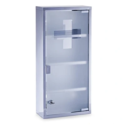 Afbeelding van Zeller, medicijnkastje, metaal, wit, Medicine Depot, Cabinet, 30 x 12 60 cm