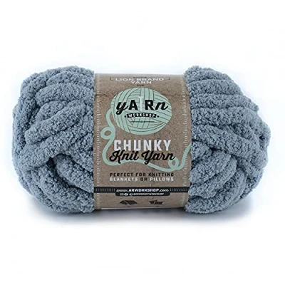 Afbeelding van Lion Brand Yarn 951 148 AR Workshop Grof gebreide wolkluwen Mistgrijs