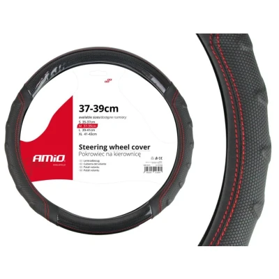 Afbeelding van AMiO SWC 21 01698 Stuurhoes Zwart 37 39 Kunstleer, Rubber