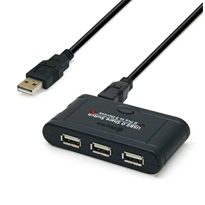 Afbeelding van WAYTEX 28504 USB 2.0 hub met 3 A poorten, zelfaangedreven voor 1 pc of 2 pc&#039;s, kabel 1,00 m meegeleverd