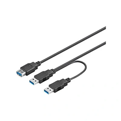 Image de Rallonge goobay usb 3.0 [2x mâle type a 1x femelle a] 0.30 m 95749