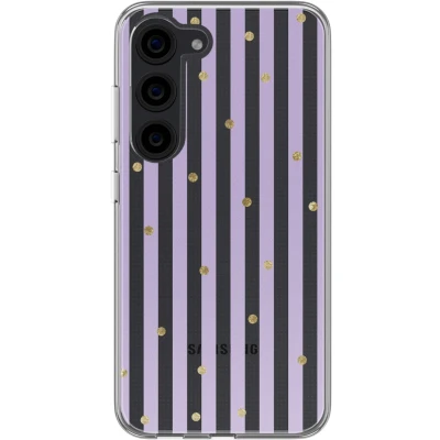 Afbeelding van imoshion hoesje Geschikt voor Samsung Galaxy S23 Design Sparkle Lines Lavender