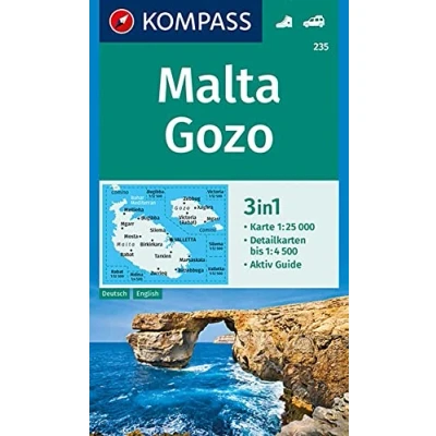 Afbeelding van Kompass Wanderkarten WK235 Malta, Gozo
