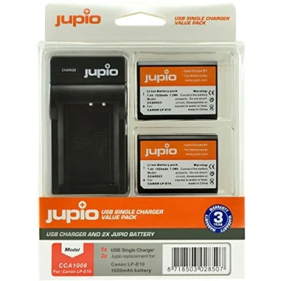 Afbeelding van Jupio Kit: Battery LP E10 (2x) + USB Single Charger
