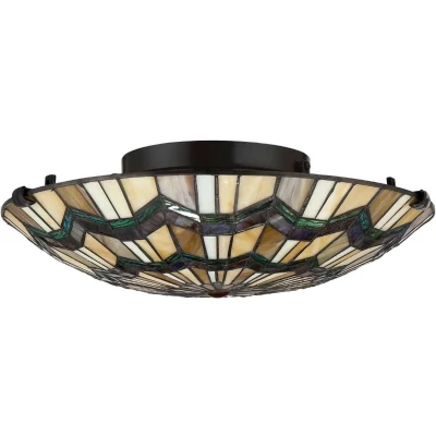 Afbeelding van Bohemian Plafondlamp Steady Lighting Glas E27 L: 42.1cm Voor Binnen Woonkamer Eetkamer Brons