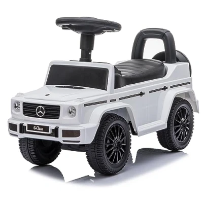 Afbeelding van Mercedes Baby Bobbycar, kinderauto, loopwagen met claxon en motorgeluiden, 1 jaar ouder (wit)