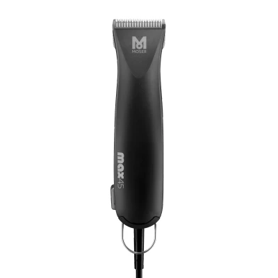 Afbeelding van Moser Tondeuse Max 45 Scheerkop 1 Mm + 2 Opzetkam Hondenvachtverzorging Zwart