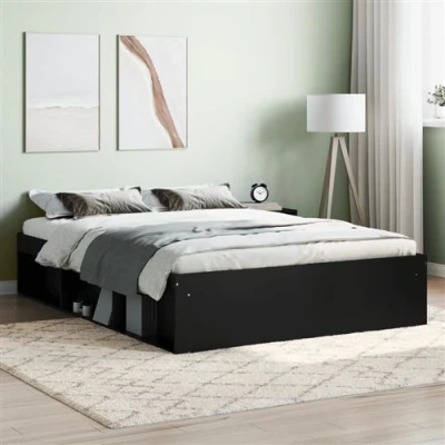 Afbeelding van Bedframe Bruineikenkleurig 140X200 cm 135 x 190 / Zwart