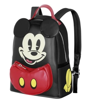 Afbeelding van Mickey Mouse Face Heady Rugzak, zwart, één maat, Backpack Face, zwart.,