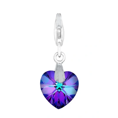 Afbeelding van Elli Heart Crystal Hanger, Dames, Maat: One Size, Violett
