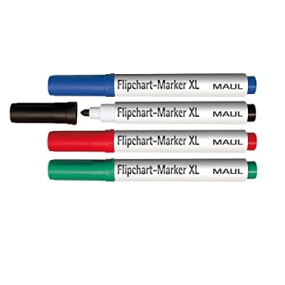 Image de HEBEL marqueur pour chevalet, taille: XL, pointe ogive, assortie dans les couleurs: rouge, bleu, vert et noir largeur du tracé: 2,0 2,5 mm, séchage rapide con