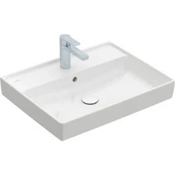 Afbeelding van Villeroy &amp; Boch Collaro meubelwastafel onderkant geslepen wit (60 x 47