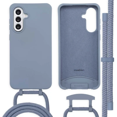 Afbeelding van imoshion Hoesje Geschikt voor Samsung Galaxy A36 / A56 Color Backcover met afneembaar koord Ash Blue