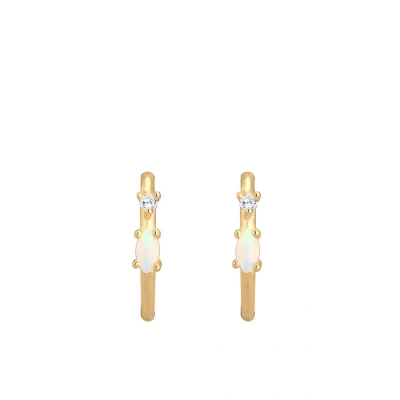 Afbeelding van Elli Hoops Minimal Oorbellen goldcoloured, Dames, Maat: One Size, Gold/coloured
