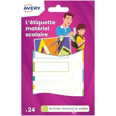 Afbeelding van Geplastificeerd etiket Avery assorti 24 etiketten