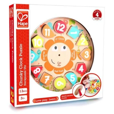 Image de Puzzle 13 pièces Horloge Chunky Hape