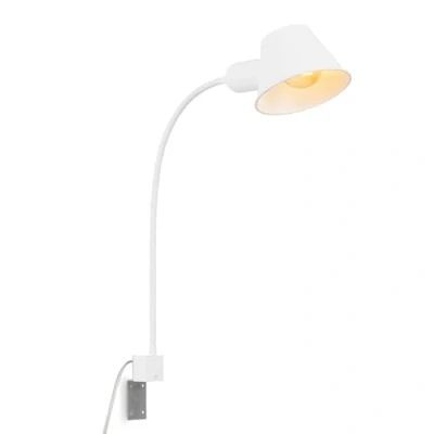 Afbeelding van Briloner Flexibele bedlamp, verstelbare tuimelschakelaar, 1 x E27 fitting max. 10 watt, inclusief kabel, wit, 63 cm
