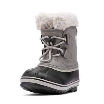 Afbeelding van Sorel Yoot PAC Nylon Waterproof Kids Winter Boots Grey (Quarry x Dove), 27 EU, grijs.