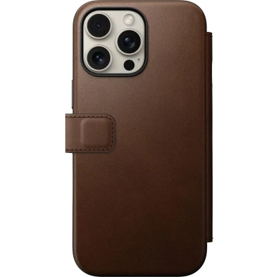 Afbeelding van Nomad Modern Leren Folio iPhone 16 Pro Max Bruin NM01674085