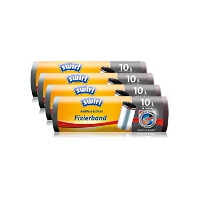 Afbeelding van Swirl vuilniszak met fixatieband 10 liter, 1 pack (1x15 zakken)